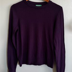 United Colors of Benetton Deep Purple Crewneck Sweater